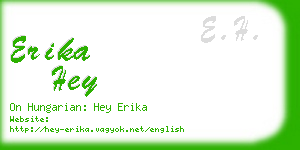 erika hey business card